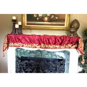 NEW FARRISILK royal elegance runner mantle cover in ruby